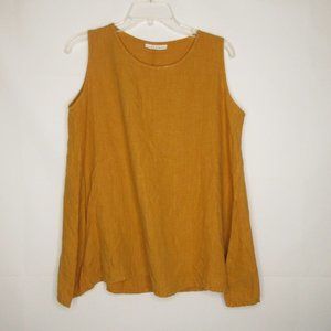Bryan walker top SMALL sleeveless mustard yellow sleeveless top